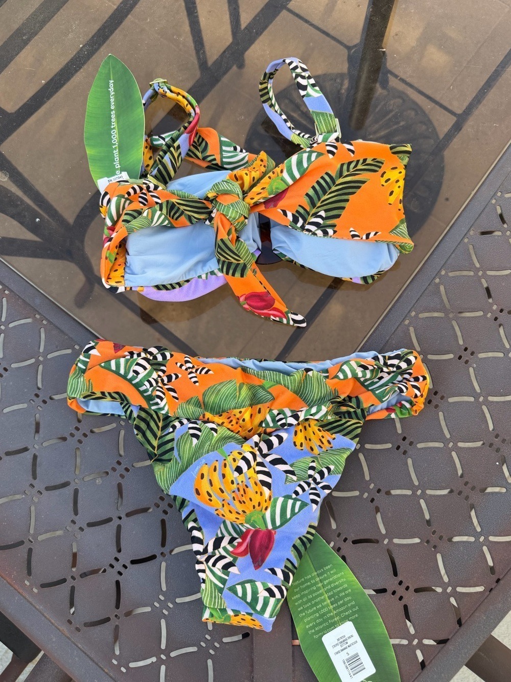 Set - Farm Rio Striped Bananas Bikini - Picture 8 of 9